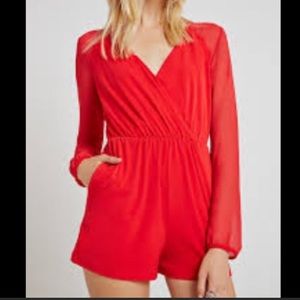 BCBGeneration Godet Romper size medium in red